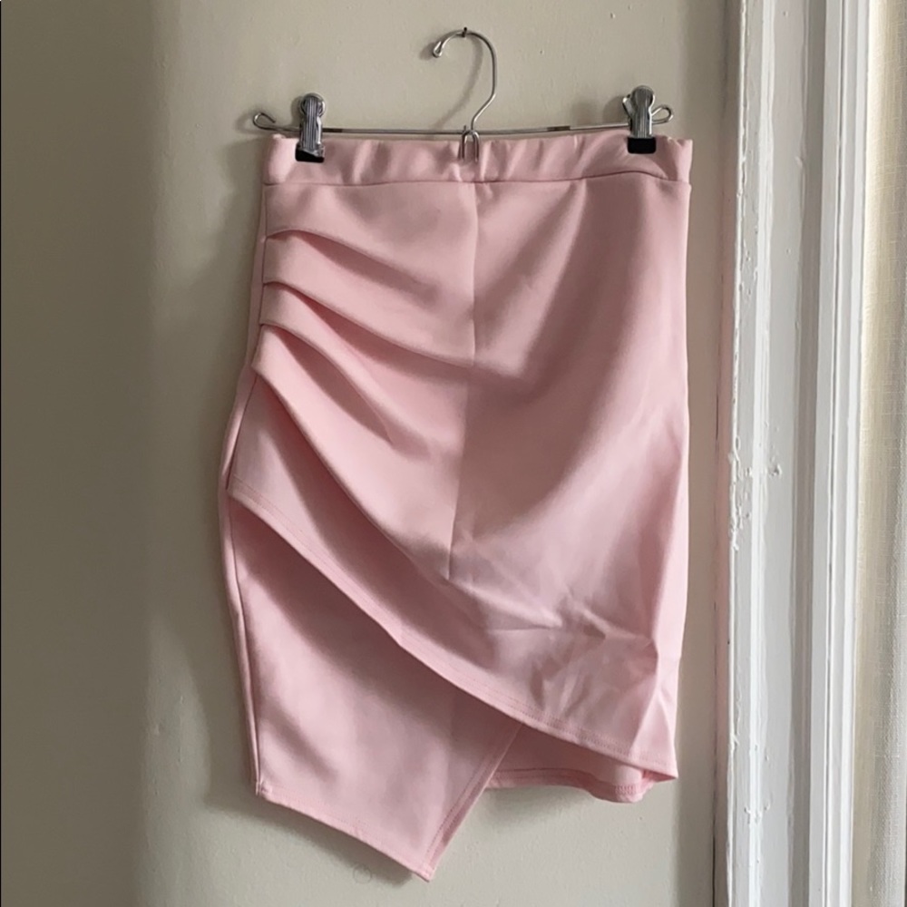 Baby pink mini skirt